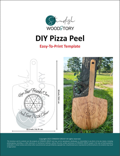 FREE Pizza Peel Template (Print at home PDF)