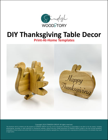 FREE Thanksgiving Table Decor Stencils