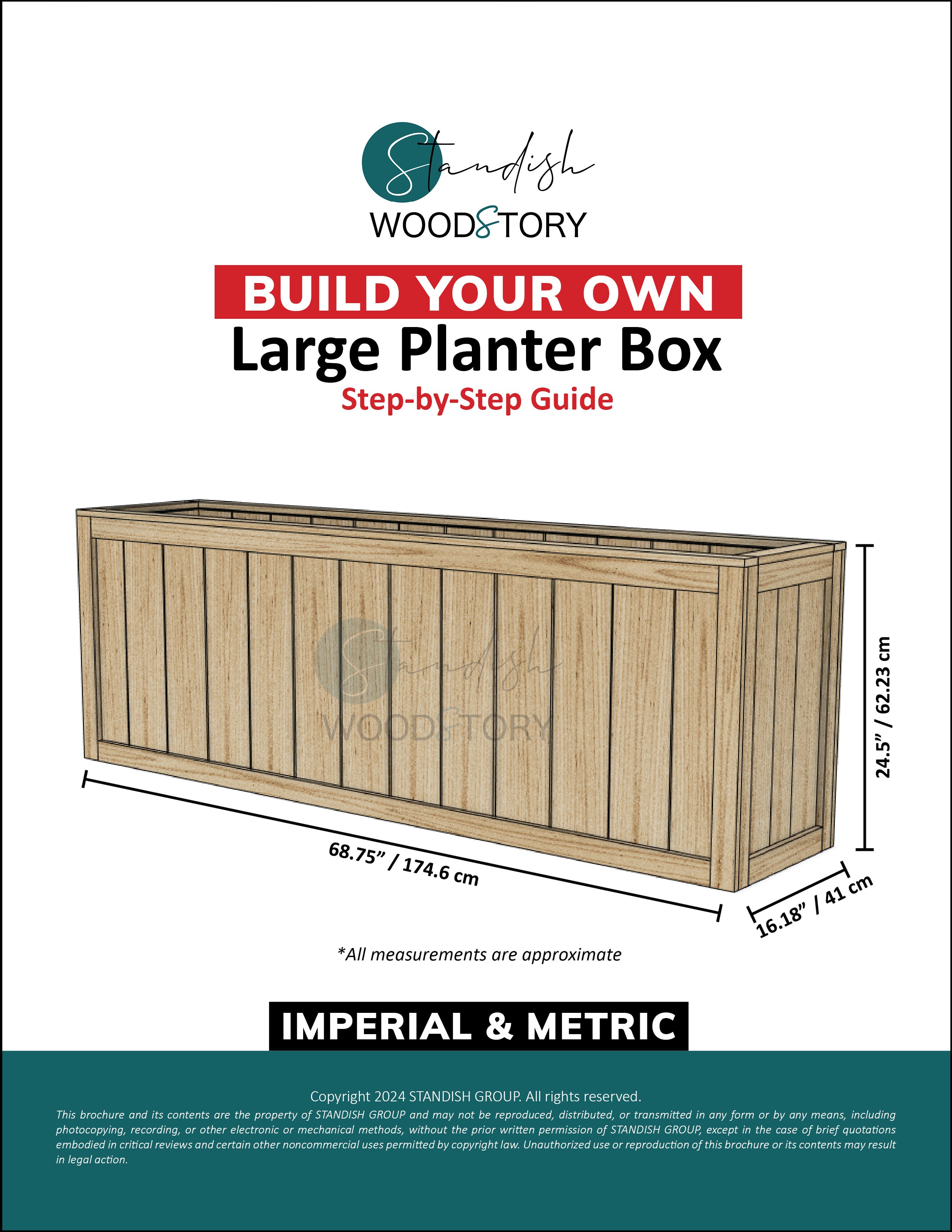 Box Plan Design Large Planter Box - DIY Digital Plans – Standish WoodStory