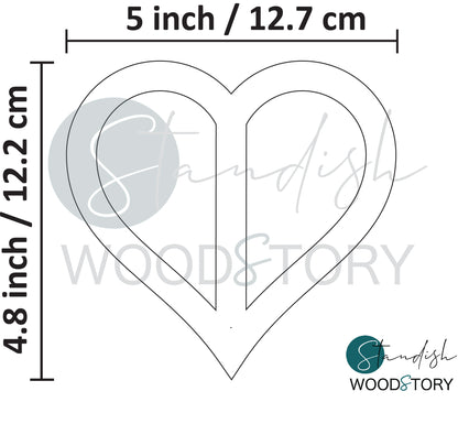 Salt Cellar Acrylic Router Template - Heart Shaped