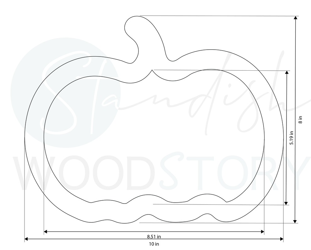 Acrylic Template - Pumpkin Shape – Standish WoodStory
