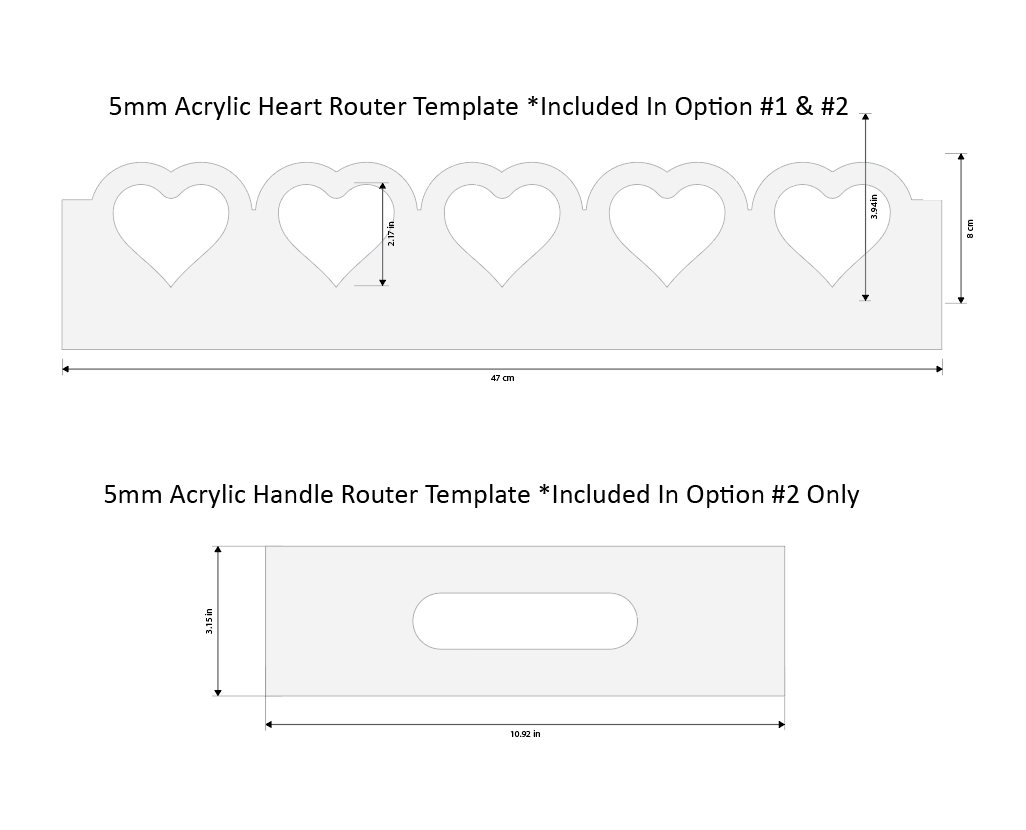 Heart Router Template for Tray Making